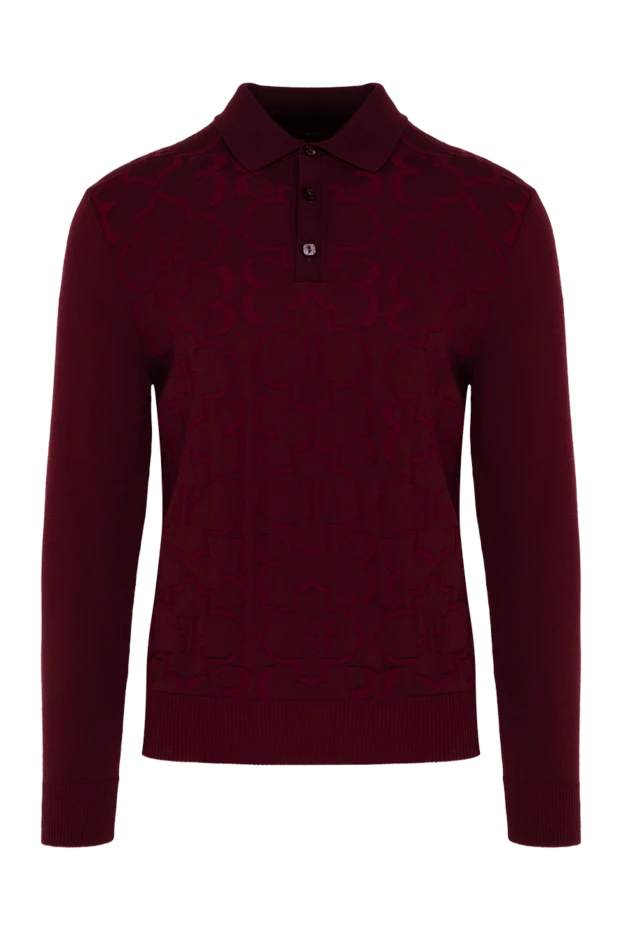 Billionaire man wool long sleeve polo burgundy for men купить с ценами и фото 139278 - photo 1