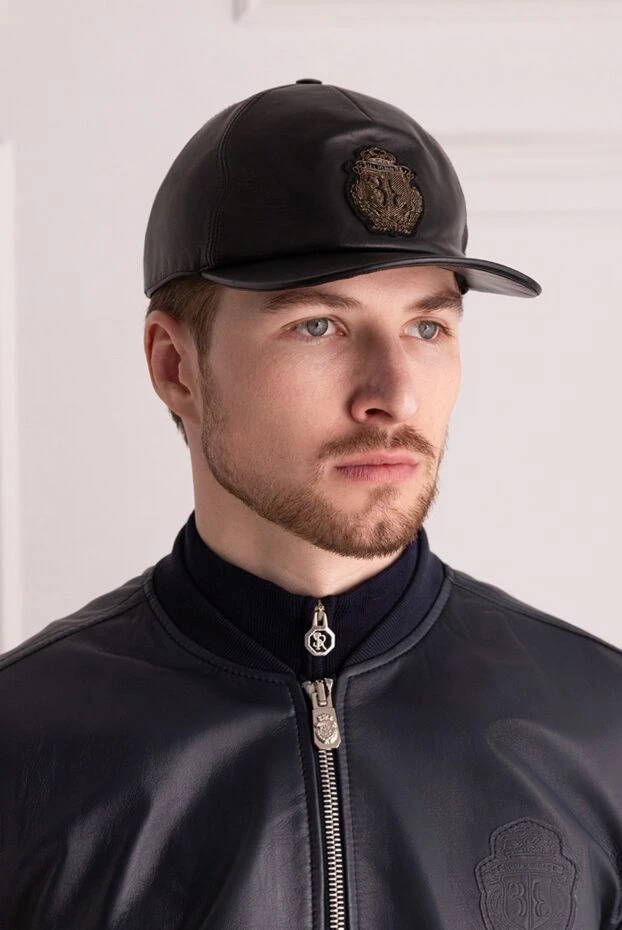 Billionaire man black leather cap for men купить с ценами и фото 139342 - photo 2