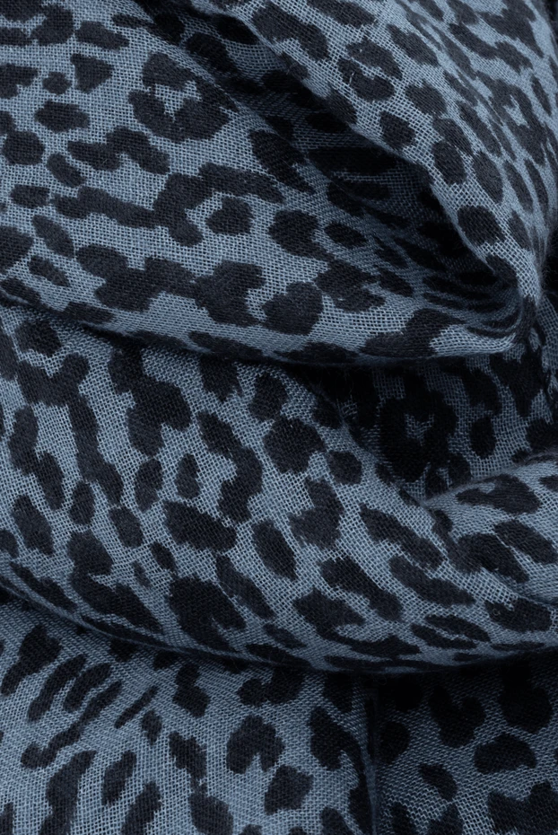 Saint Laurent барс суреті бар сұр әйелдер шарфы 139353 - фото 3