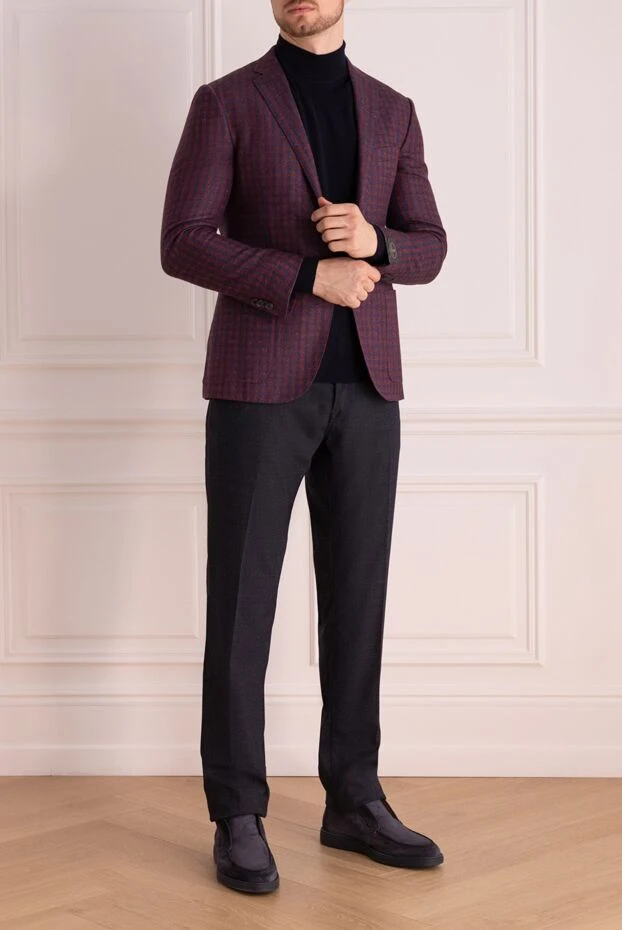 Corneliani man men's burgundy jacket купить с ценами и фото 139372 - photo 2