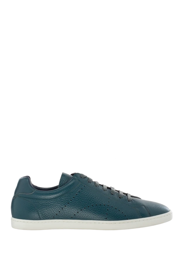 Corneliani man green leather sneakers for men купить с ценами и фото 139435 - photo 1