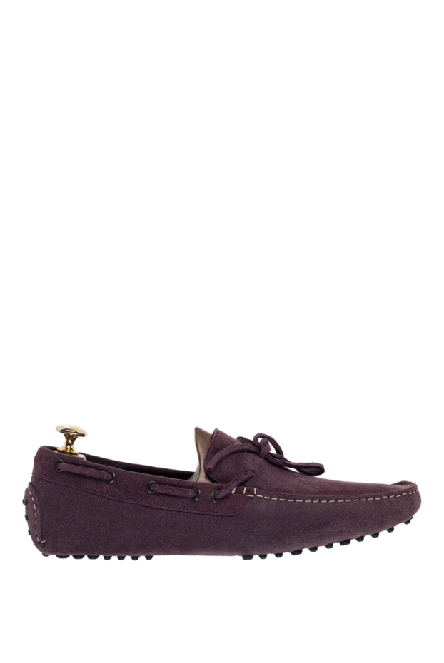 Corneliani man purple suede men's moccasins купить с ценами и фото 139442 - photo 1