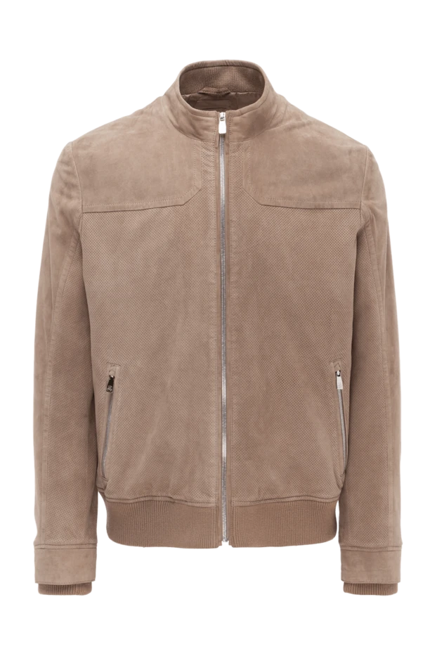 Corneliani man beige suede jacket for men купить с ценами и фото 139467 - photo 1