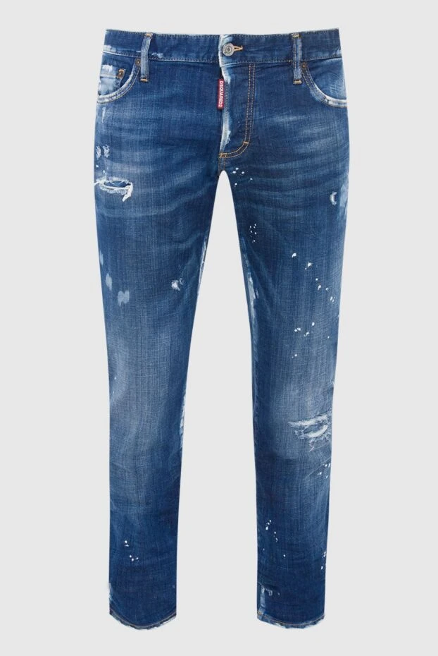 Dsquared2 man blue cotton jeans for men купить с ценами и фото 139491 - photo 1