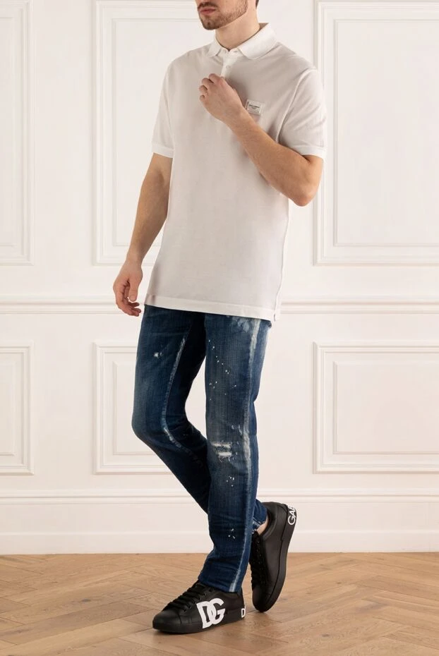 Dsquared2 man blue cotton jeans for men купить с ценами и фото 139491 - photo 2