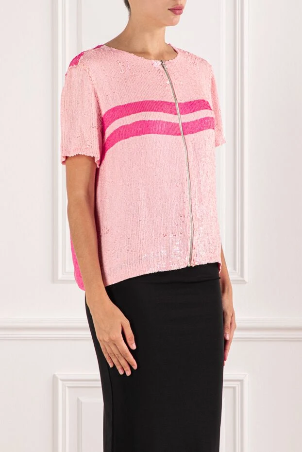P.A.R.O.S.H. women's pink blouse with sequin embroidery 139538 - photo 3