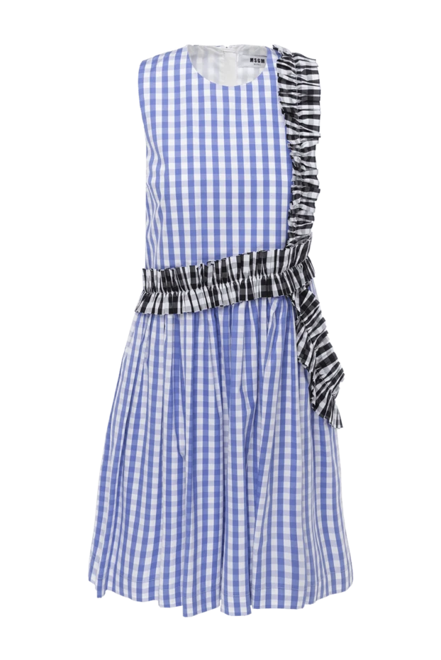 MSGM woman blue cotton dress for women купить с ценами и фото 139546 - photo 1