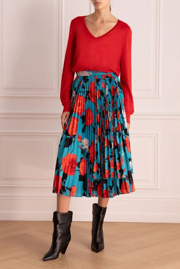 MSGM woman blue polyester skirt for women купить с ценами и фото 139580 - photo 2