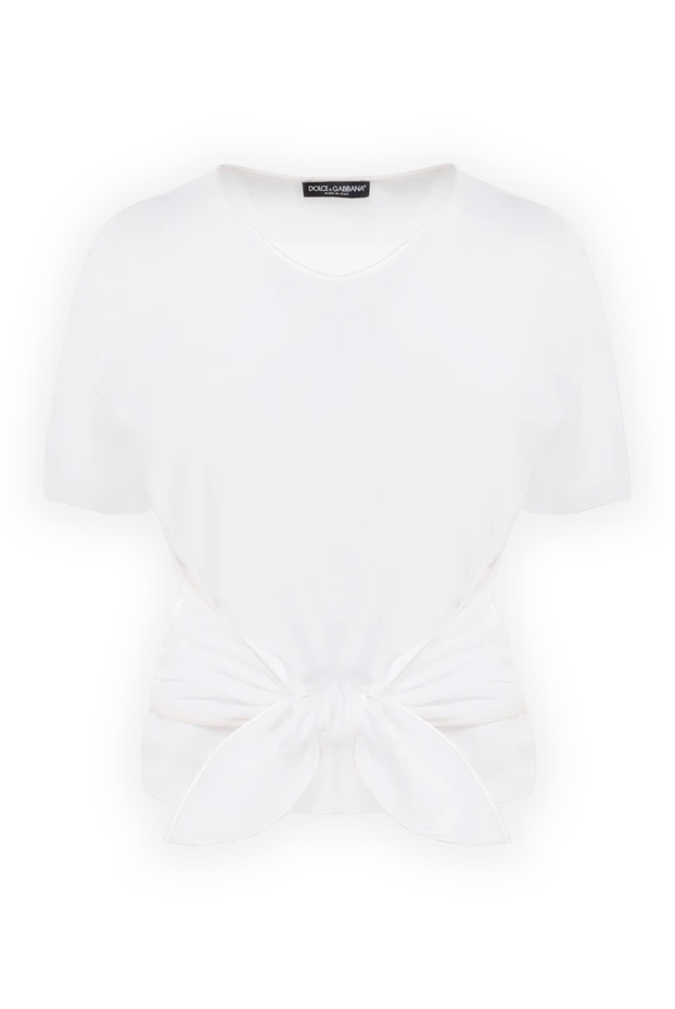 Dolce & Gabbana woman white cotton t-shirt for women купить с ценами и фото 139610 - photo 1