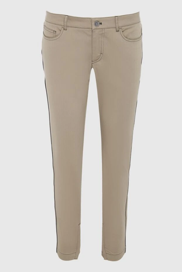 Dolce & Gabbana woman beige cotton trousers for women купить с ценами и фото 139622 - photo 1