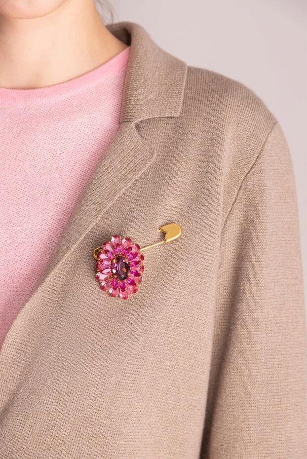 Dolce & Gabbana woman pink metal brooch for women купить с ценами и фото 139630 - photo 2