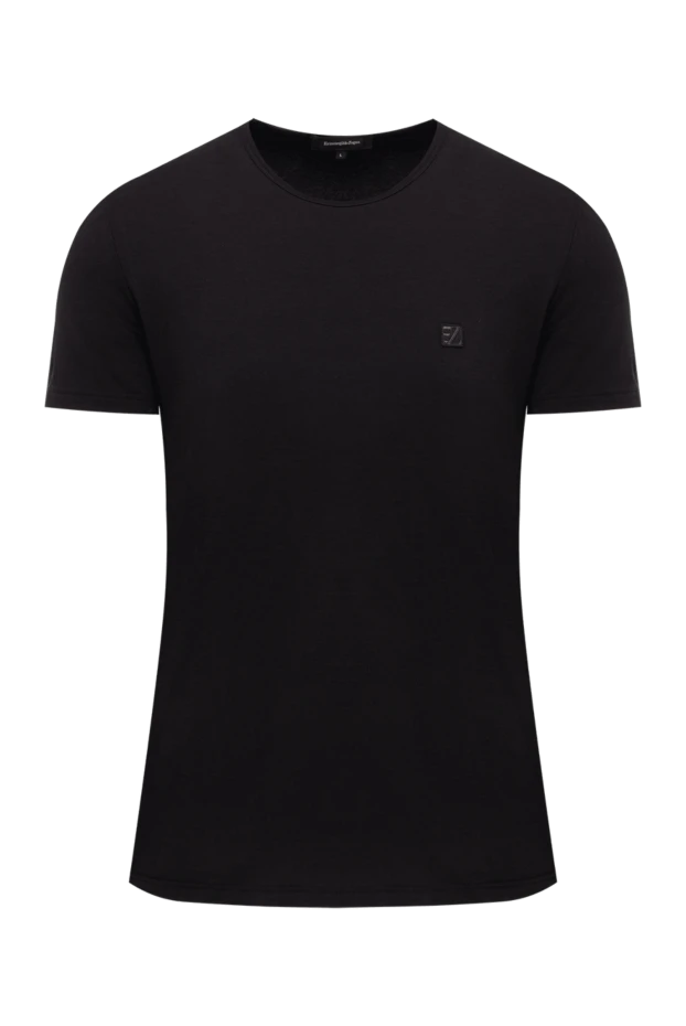 Ermenegildo Zegna man t-shirt made of cotton and elastane, black for men купить с ценами и фото 139742 - photo 1