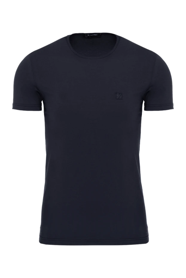 Ermenegildo Zegna man blue cotton and elastane t-shirt for men купить с ценами и фото 139743 - photo 1