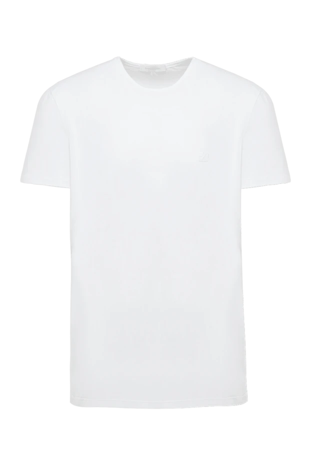 Ermenegildo Zegna man white cotton and elastane t-shirt for men купить с ценами и фото 139744 - photo 1