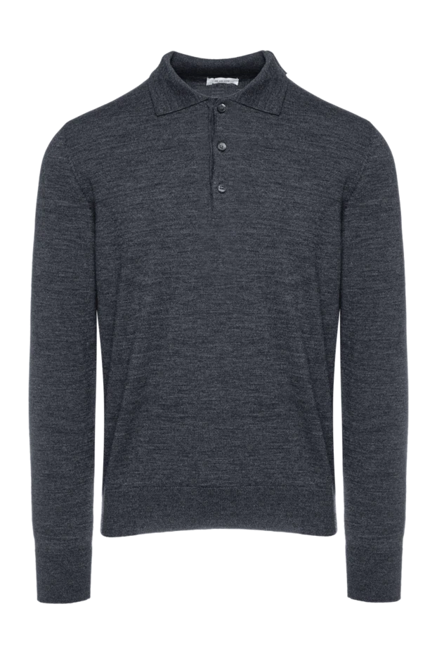 Bilancioni man wool long sleeve polo gray for men купить с ценами и фото 139761 - photo 1