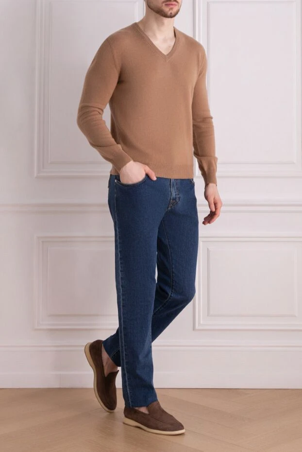 Bilancioni man cashmere jumper beige for men купить с ценами и фото 139774 - photo 2