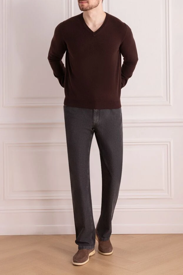 Bilancioni man cashmere jumper brown for men купить с ценами и фото 139777 - photo 2