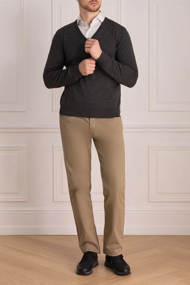 Bilancioni man wool jumper gray for men купить с ценами и фото 139782 - photo 2