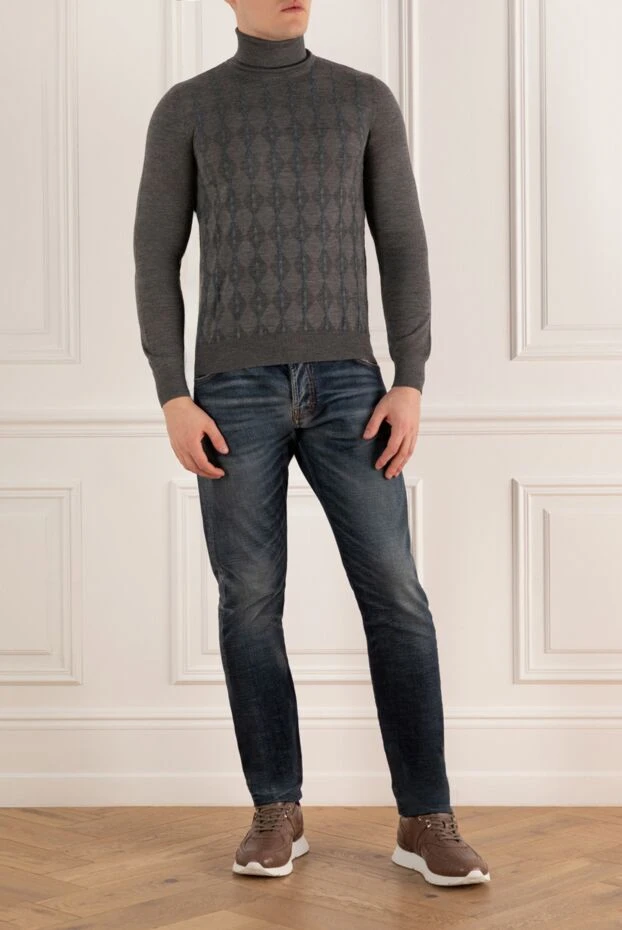 Bilancioni man golf men's wool, silk and cashmere gray купить с ценами и фото 139811 - photo 2