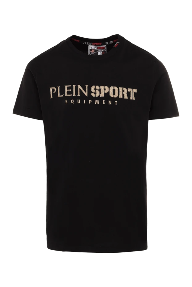 Plein Sport man black cotton t-shirt for men купить с ценами и фото 139849 - photo 1