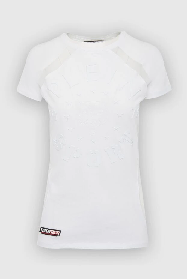 Plein Sport woman white cotton t-shirt for women купить с ценами и фото 139852 - photo 1