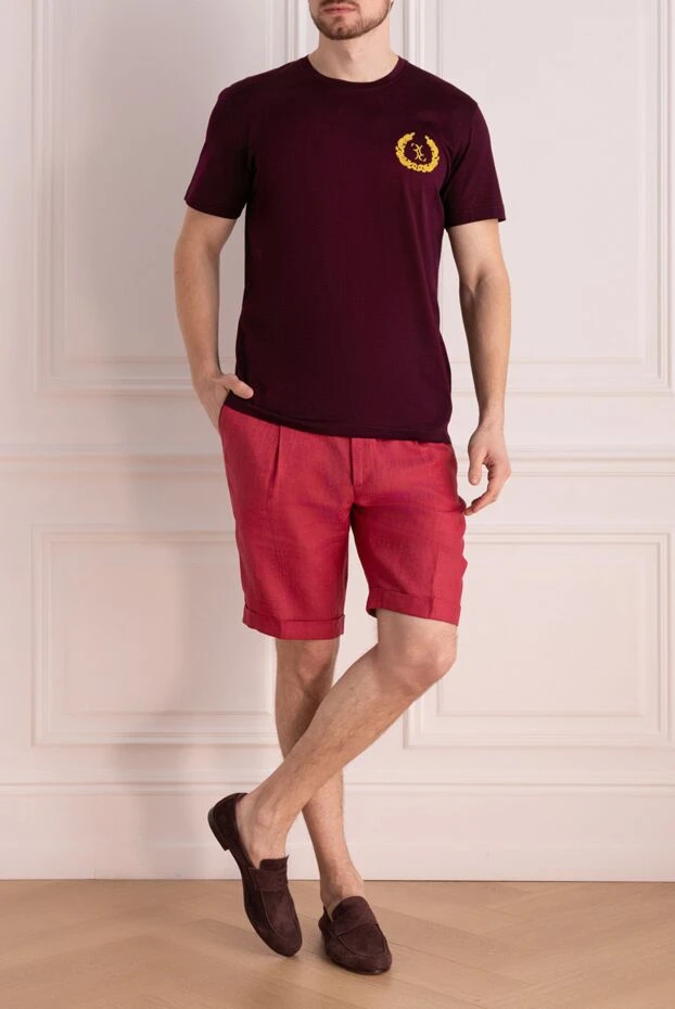 Billionaire man cotton t-shirt burgundy for men купить с ценами и фото 139907 - photo 2