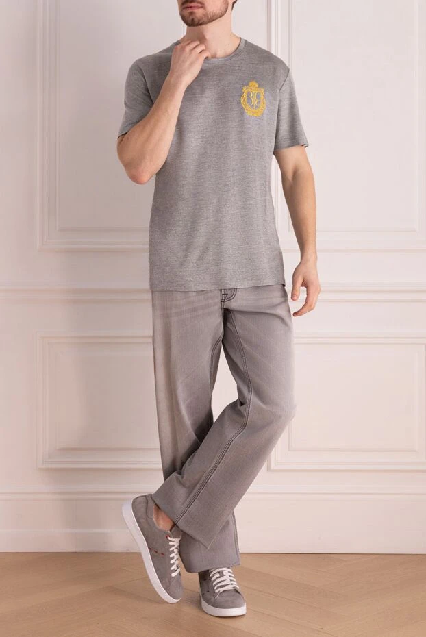 Billionaire man gray silk t-shirt for men купить с ценами и фото 139912 - photo 2