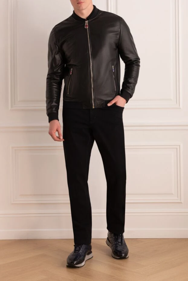 Billionaire man black leather jacket for men купить с ценами и фото 139924 - photo 2