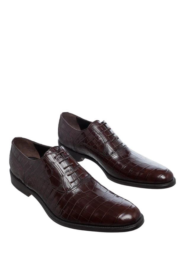 Dami ерлерге арналған қоңыр аллигатор былғары оксфорд туфлилері 139959 - фото 3