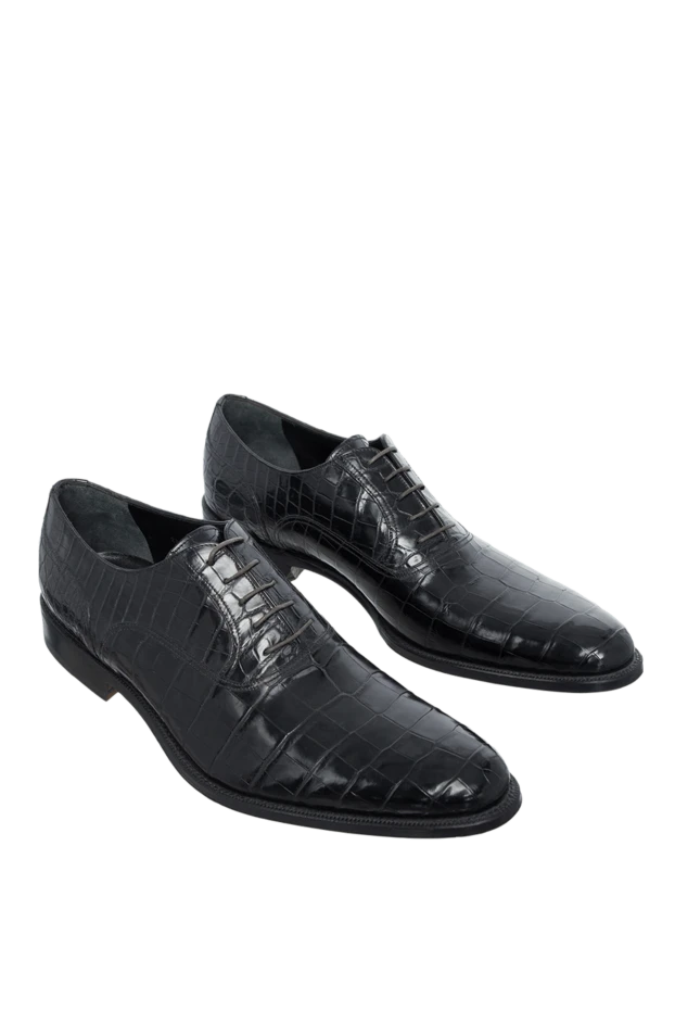 Dami ерлерге арналған қара аллигатор былғары оксфорд туфлилері 139964 - фото 3