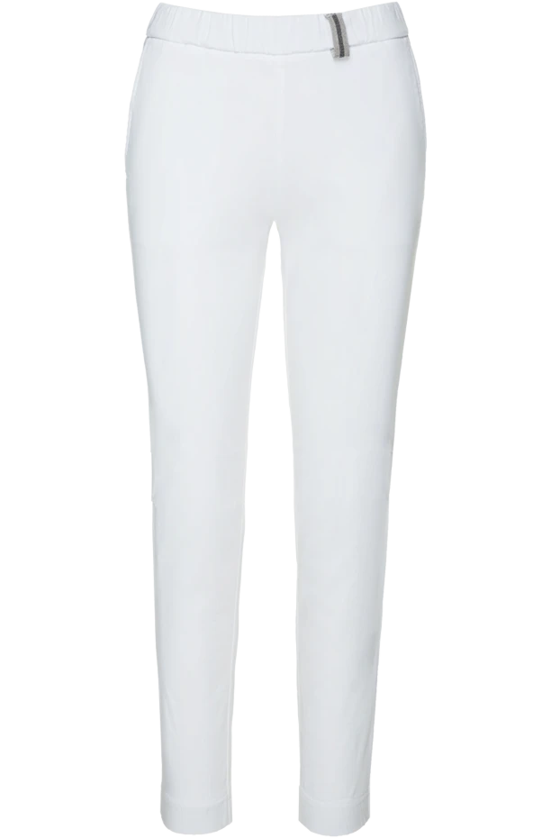 Panicale woman white cotton trousers for women купить с ценами и фото 139977 - photo 1