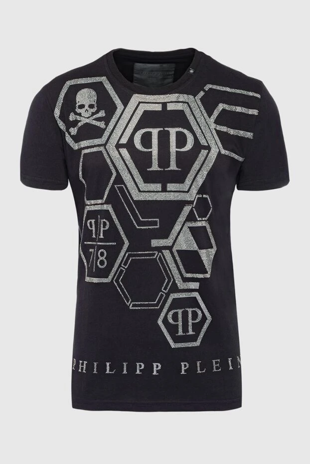 Philipp Plein man black cotton t-shirt for men купить с ценами и фото 140014 - photo 1