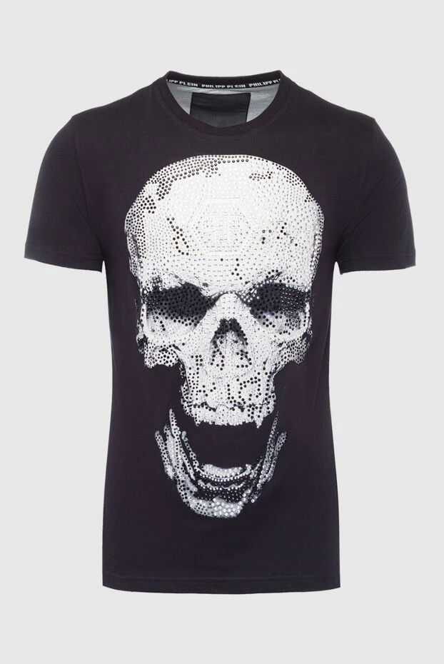 Philipp Plein man black cotton t-shirt for men купить с ценами и фото 140017 - photo 1