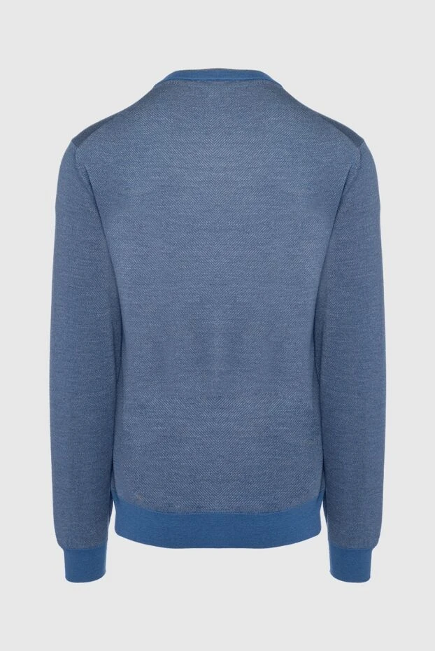 Brioni man blue wool and silk jumper for men купить с ценами и фото 140022 - photo 2