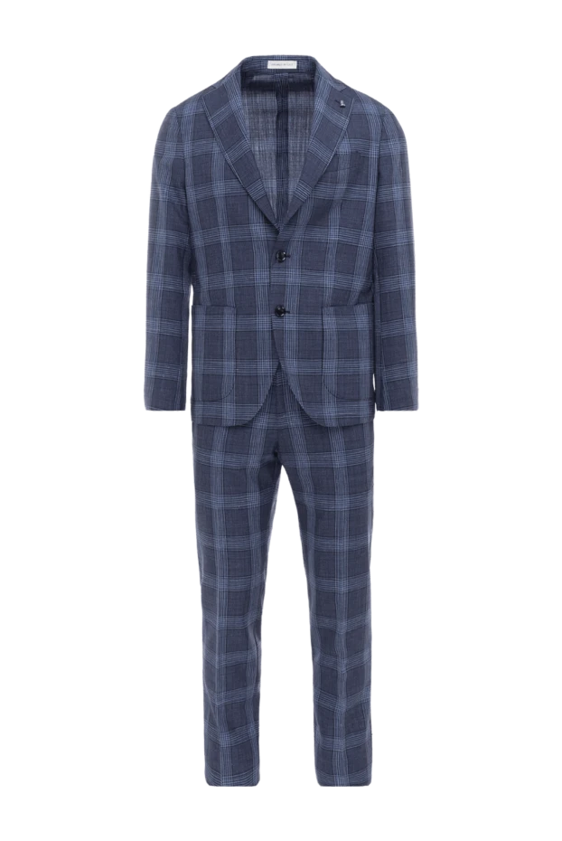 Sartoria Latorre man men's suit made of wool, silk and linen blue купить с ценами и фото 140076 - photo 1