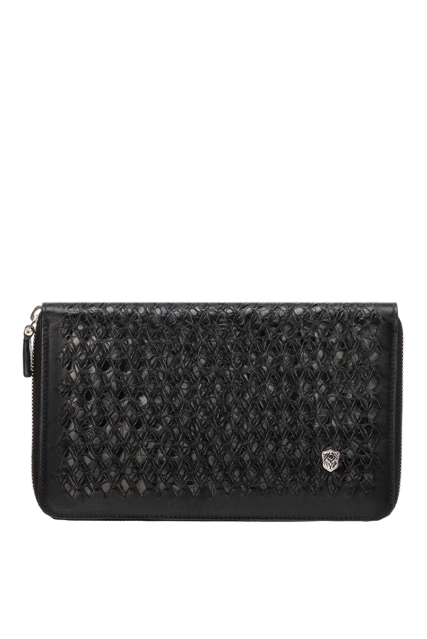 Tardini man black men's clutch bag made of genuine leather купить с ценами и фото 140092 - photo 1