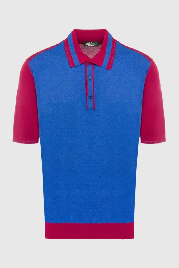 Cesare di Napoli man cotton polo blue for men купить с ценами и фото 140123 - photo 1