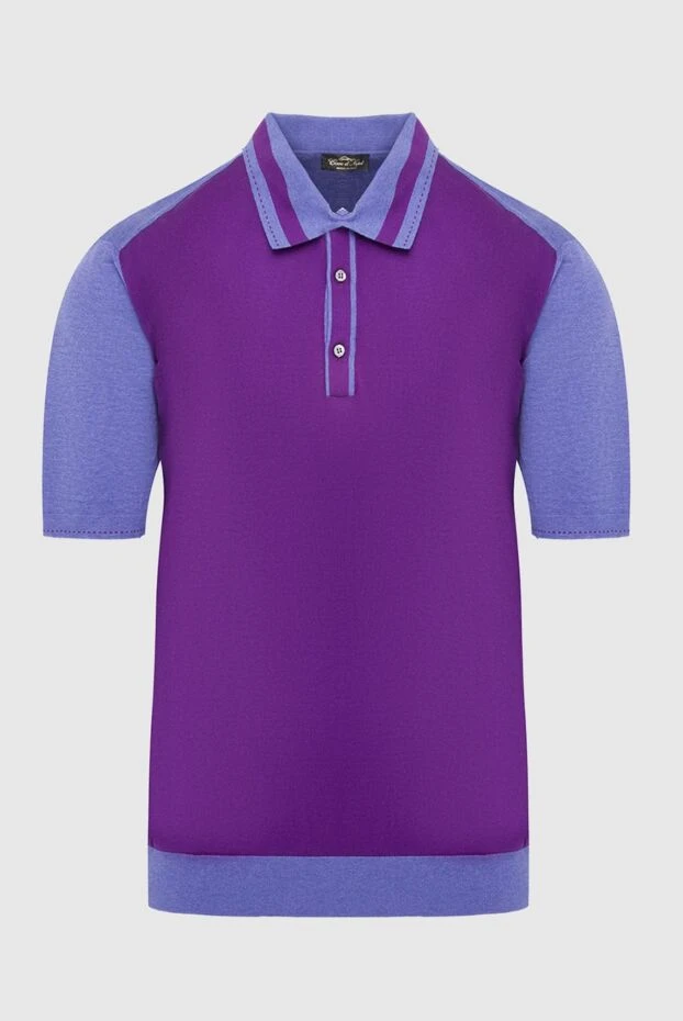 Cesare di Napoli man cotton polo purple for men купить с ценами и фото 140124 - photo 1