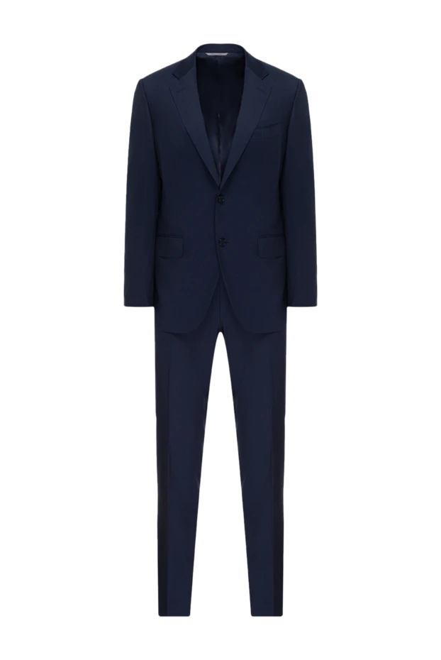 Canali man men's suit made of wool, blue купить с ценами и фото 140144 - photo 1