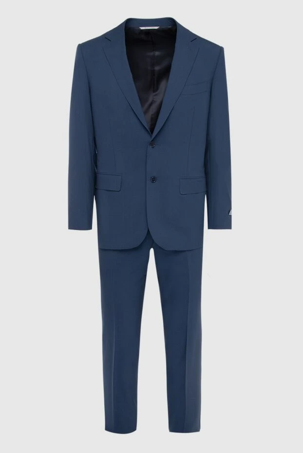 Canali man men's suit made of wool and mohair blue купить с ценами и фото 140145 - photo 1