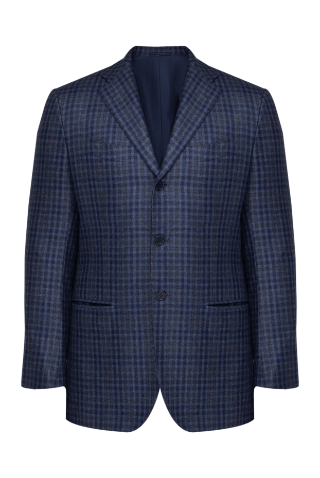 Kiton man blue cashmere jacket for men купить с ценами и фото 140148 - photo 1