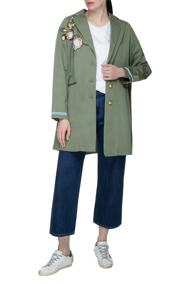 Alessandra Chamonix woman women's cotton green raincoat купить с ценами и фото 140177 - photo 2