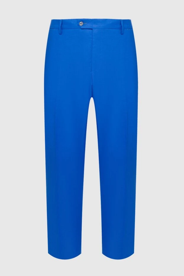 Cesare di Napoli man blue wool trousers for men купить с ценами и фото 140187 - photo 1