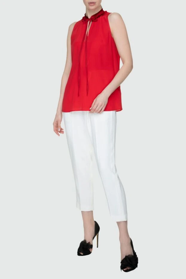 Amanda Wakeley woman red silk blouse for women купить с ценами и фото 140223 - photo 2