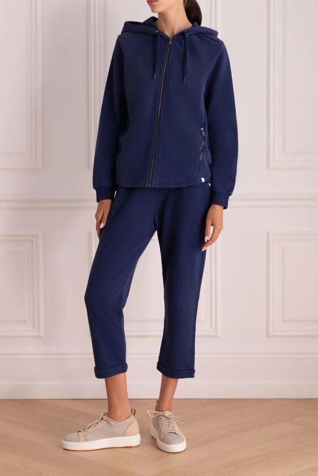 Derek Rose woman women's cotton sports suit, blue купить с ценами и фото 140252 - photo 2