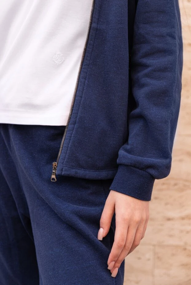 Derek Rose костюм спортивный женский из хлопка синий 140252 - фото 3