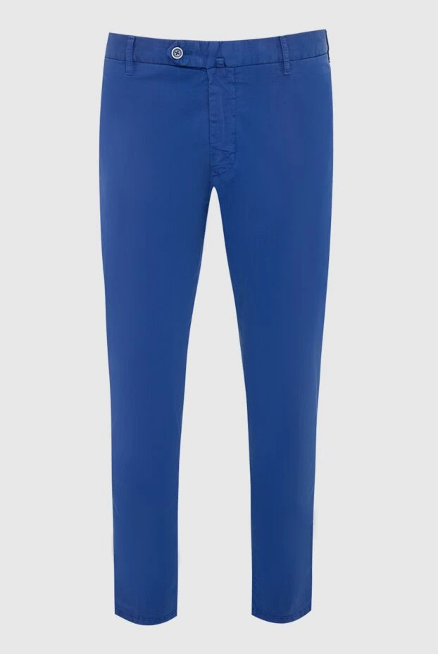 Lubiam man blue cotton trousers for men купить с ценами и фото 140283 - photo 1