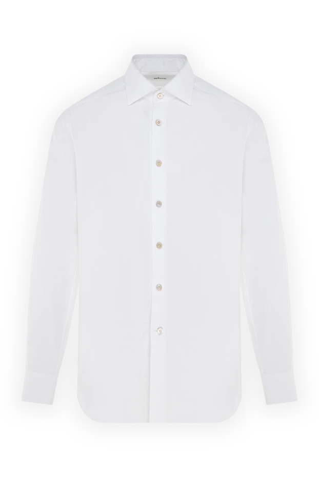 Kiton man white cotton shirt for men купить с ценами и фото 140285 - photo 1