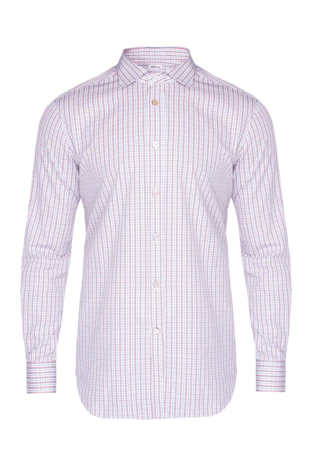 Kiton man men's burgundy cotton shirt купить с ценами и фото 140295 - photo 1