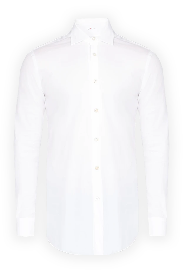 Kiton man white cotton shirt for men купить с ценами и фото 140296 - photo 1